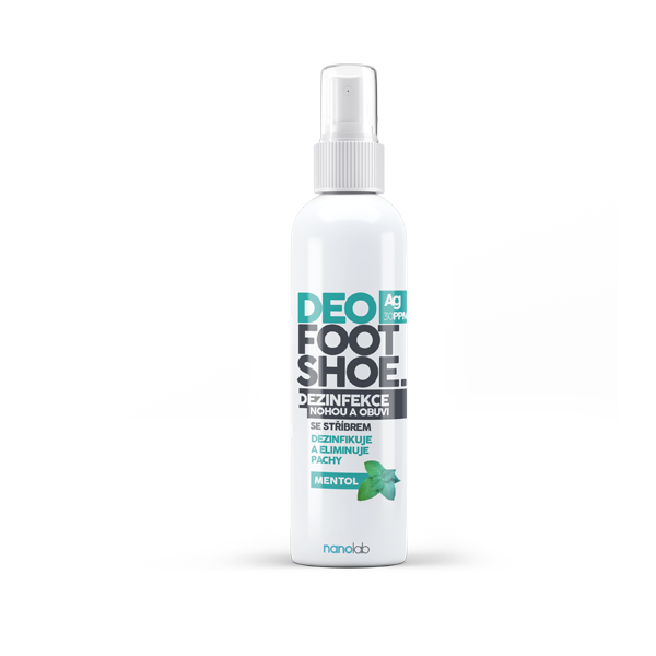 DEO FOOT SHOE Mentol 180ml - osvěžující sprej do bot i na nohy se stříbrem DEO FOOT SHOE Mentol 180ml - osvěžující sprej do bot i na nohy se stříbrem